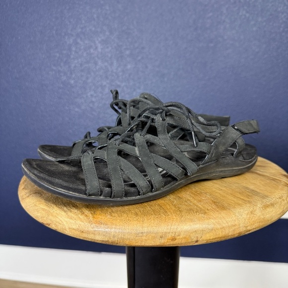 ABEO B.I.O.system "Brigita" Neutral Lace-up Sandals, Size 10 - Picture 2 of 10